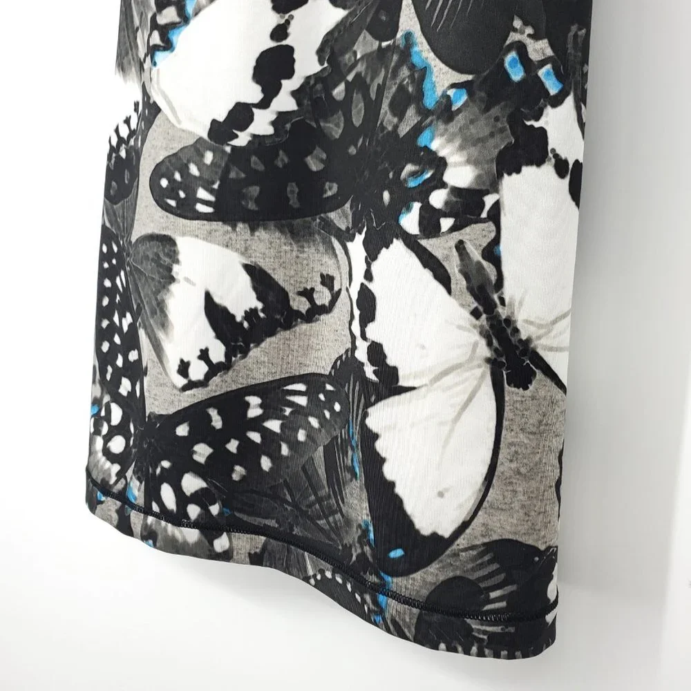Lululemon Mesh With Me Tank Exploded‎ So Fly Butterfly Wing Print Black/Blue 4